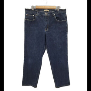 Burberry London Mens Straight Fit Jeans Blue Dark Wash Denim Size 40x28